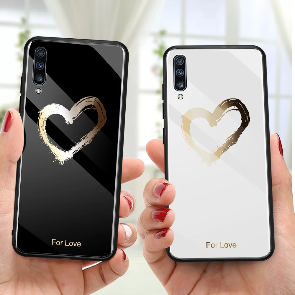 Чехол-накладка для Samsung Galaxy A71 A51 A50S A30S A70 A50 A30 A20 A10 S10e S10 Plus из закаленного стекла |
