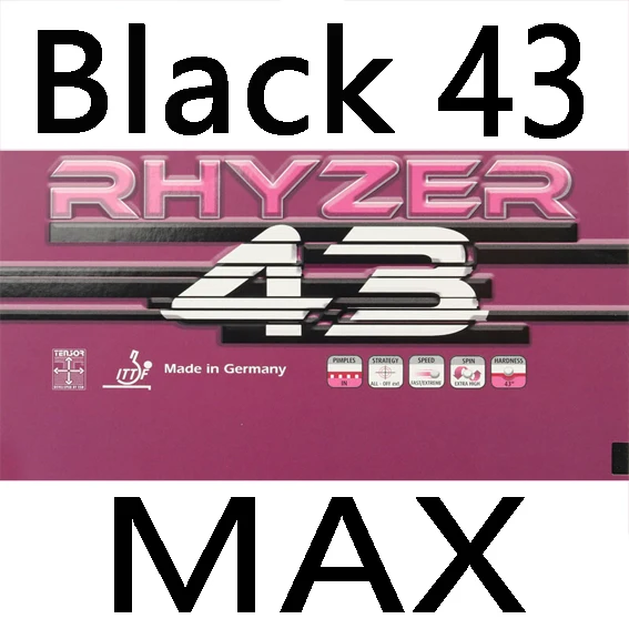 43 Black MAX Joola RHYZER 43/48 резиновая губка для настольного тенниса для пинг-понга Tenis De Mesa - Цвет: 43 Black MAX
