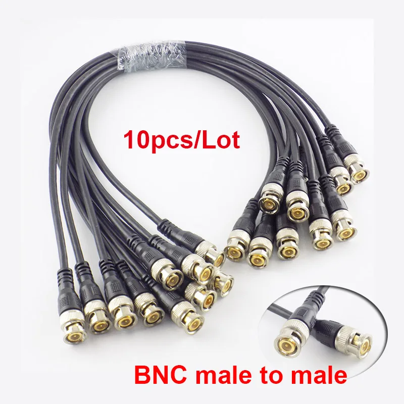0.5M/1M/2M/3M BNC Male to BNC Male Cable RG58 Cord For BNC Adapter Home Extension Connector Adapter wire for CCTV Camera