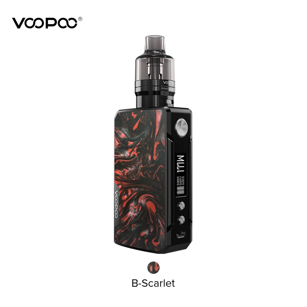 Набор для вейпа VOOPOO Drag 2 177 Вт обновленная версия Platinum / Black Mod 4 5 мл PnP Pod Tank