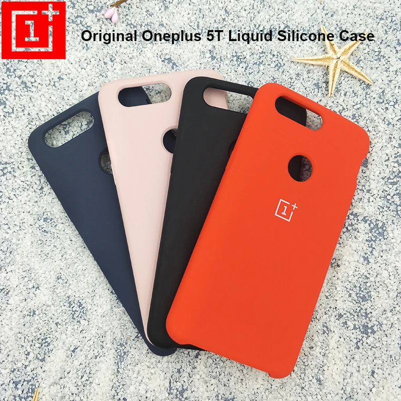 Оригинальный жидкий силиконовый чехол для телефона Oneplus 5T мягкий с гладким и