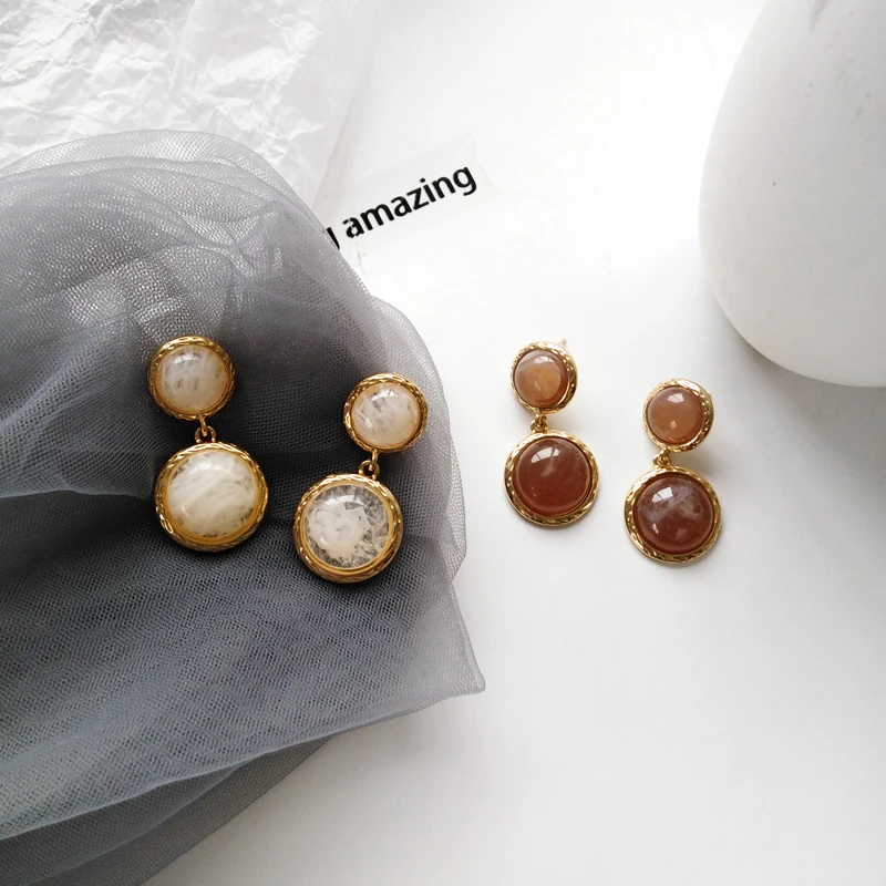 Личность эстетические серьги гвоздики геометрической формы в стиле ретро смолы