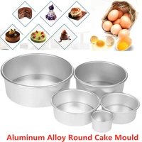 15pcs cake mould patisserie cake aluminum alloy round pudding cheesecake mold set with removable bottom chiffon cake baking pan