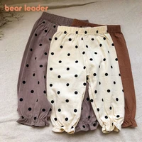 bear leader baby girls boys summer pants new fashion toddler polka dot capris kids casual clothing loose elastic waist pants