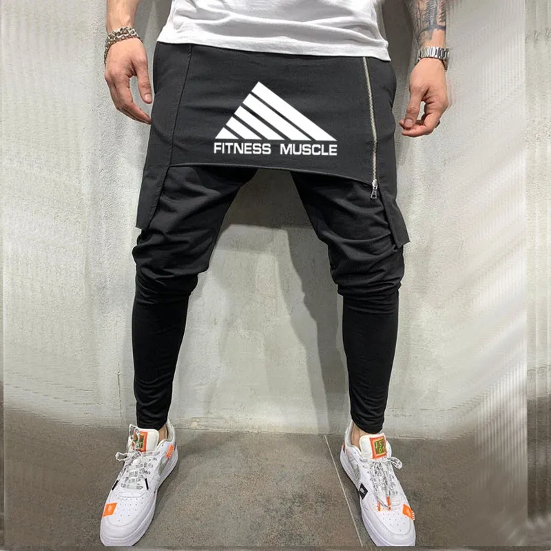 

2021Men Personality Brand Printing Sweatpants Running Trousers Mens Harem Pants Loose Running Pants Brand Pencil Pants