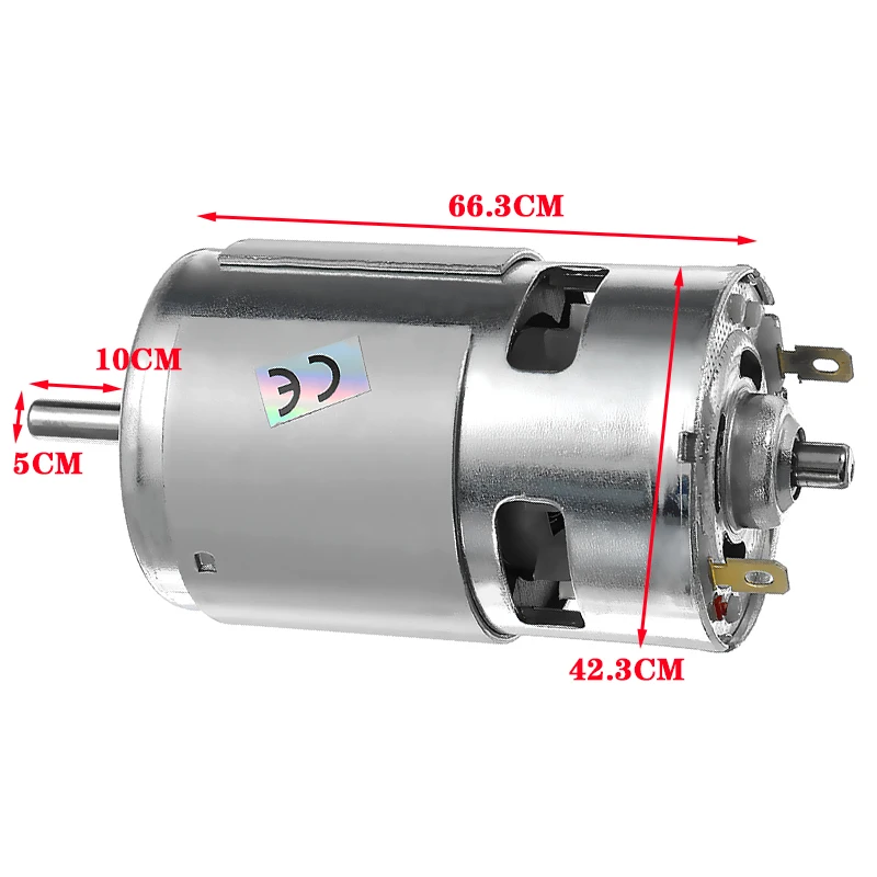 775 DC Motor Max 35000 RPM 12V-24V Ball Bearing Large Torque High Power Low Noise Gear Electronic Component | Обустройство дома