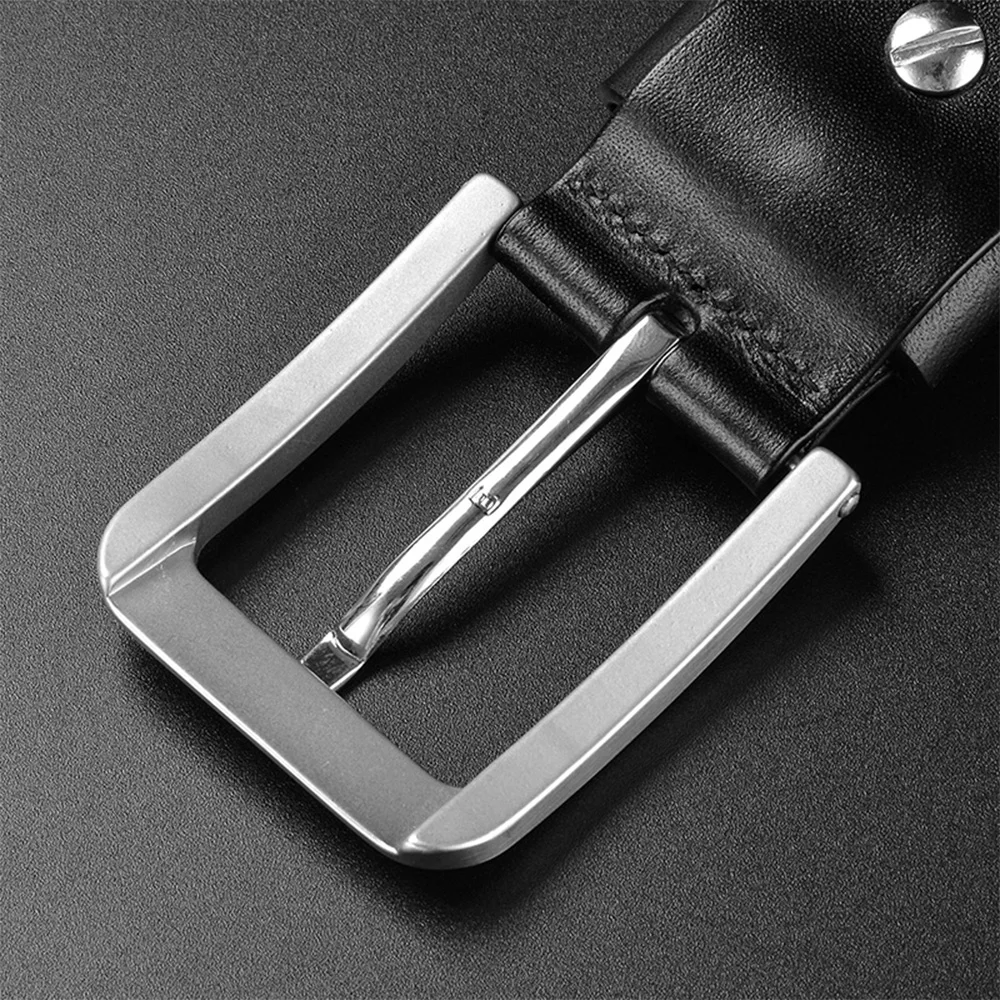 Мужской ремень из натуральной кожи с пряжкой язычком|Мужские ремни| |