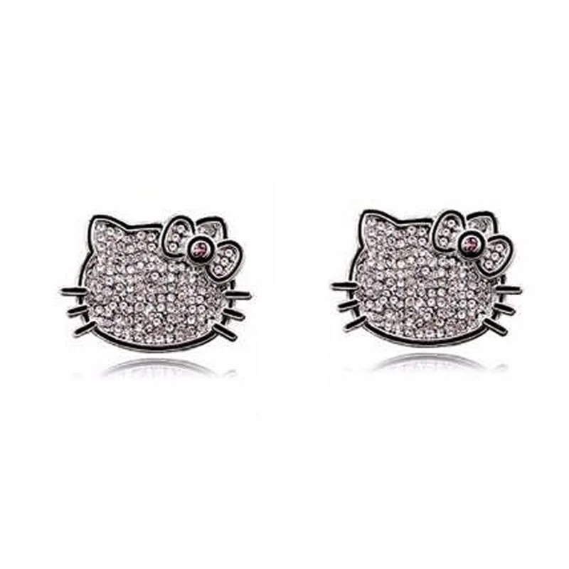2020 New Silver Color Korea Crystal Cute hello kitty Cat Necklaces Pendants Fashion Jewelry for women | Украшения и аксессуары