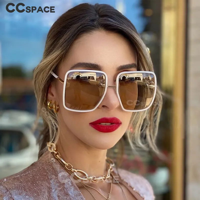 48219 большие квадратные солнцезащитные очки мужские и женские модные с защитой от