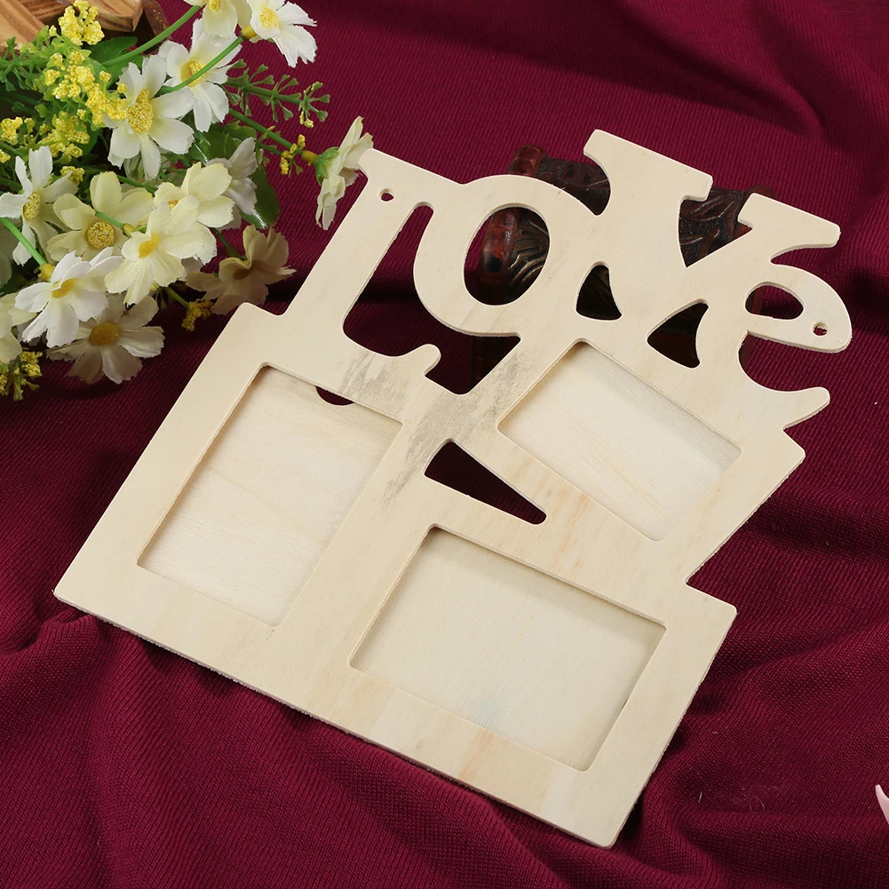 1 шт. деревянная фоторамка в форме сердца сделай сам | Дом и сад