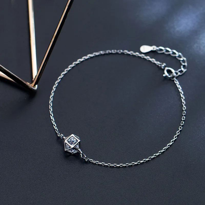 Женский браслет из серебра 100% пробы с фианитом 18 см | Украшения и аксессуары
