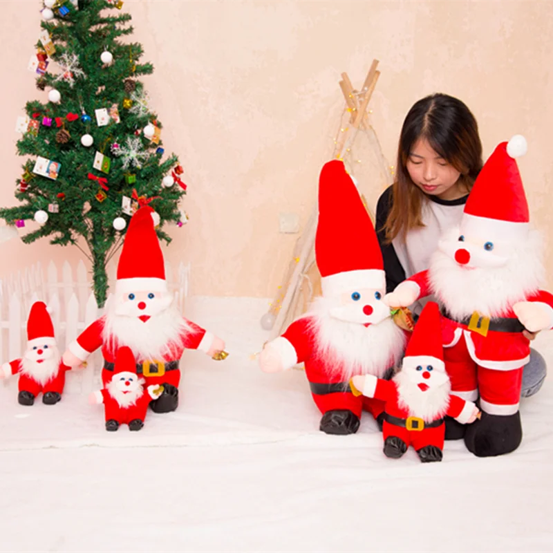 Милый Санта Клаус Плюшевая Игрушка Кукла Пальмовая кукла висящая Рождественская