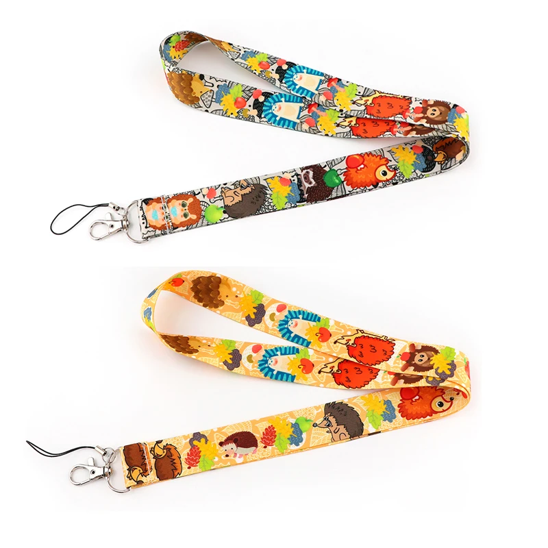 

Детский шнурок с рисунком ежика G2198, 20 шт./лот, аксессуар для брелоков, брелок для ключей, брелок для ключей, ремешок на шею