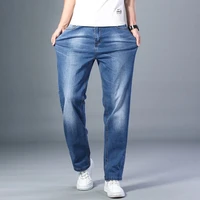 7 colors available mens thin straight leg loose jeans 2021 summer new classic style advanced stretch loose pants male brand
