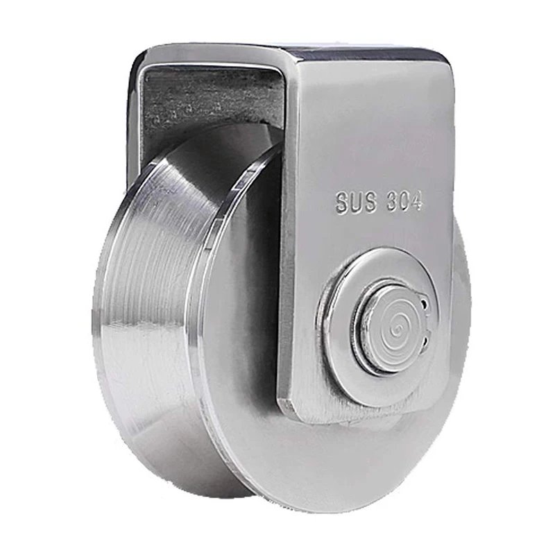 2 Inch V Type Pulley Roller 304 Stainless Steel Sliding Gate Wheel Bearing for Material Handling and Moving | Инструменты
