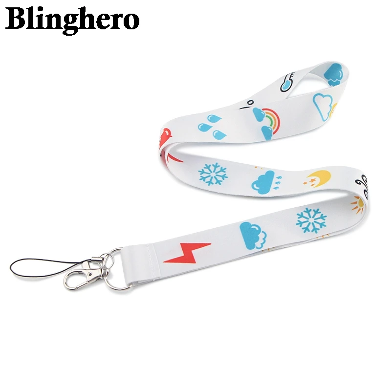 

CA1058 The Weather Lanyards Cute Neck Strap Mobile Phone Keys ID Card Holder Lanyard for Keys DIY Hanging Rope Lanyards 1 Pcs