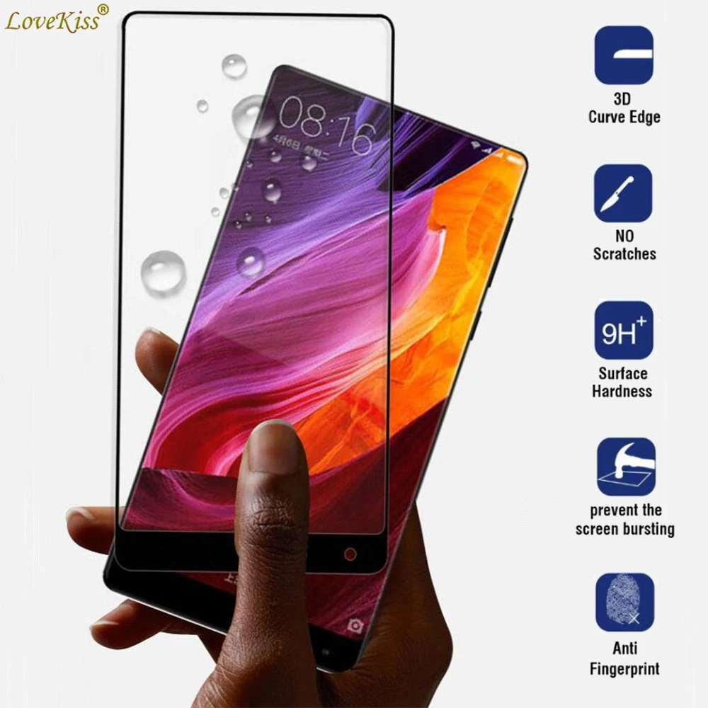 9H полноэкранная Защитная стеклянная пленка для Xiaomi Mi Mix 1 2 Mix2 mimiix2 защитная экрана