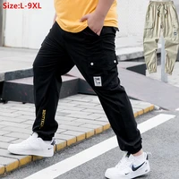 loose cargo pants joggers hip hop safari big plus size sweatpants 5xl 6xl 8xl 9xl cotton stretched ankle length harem trousers
