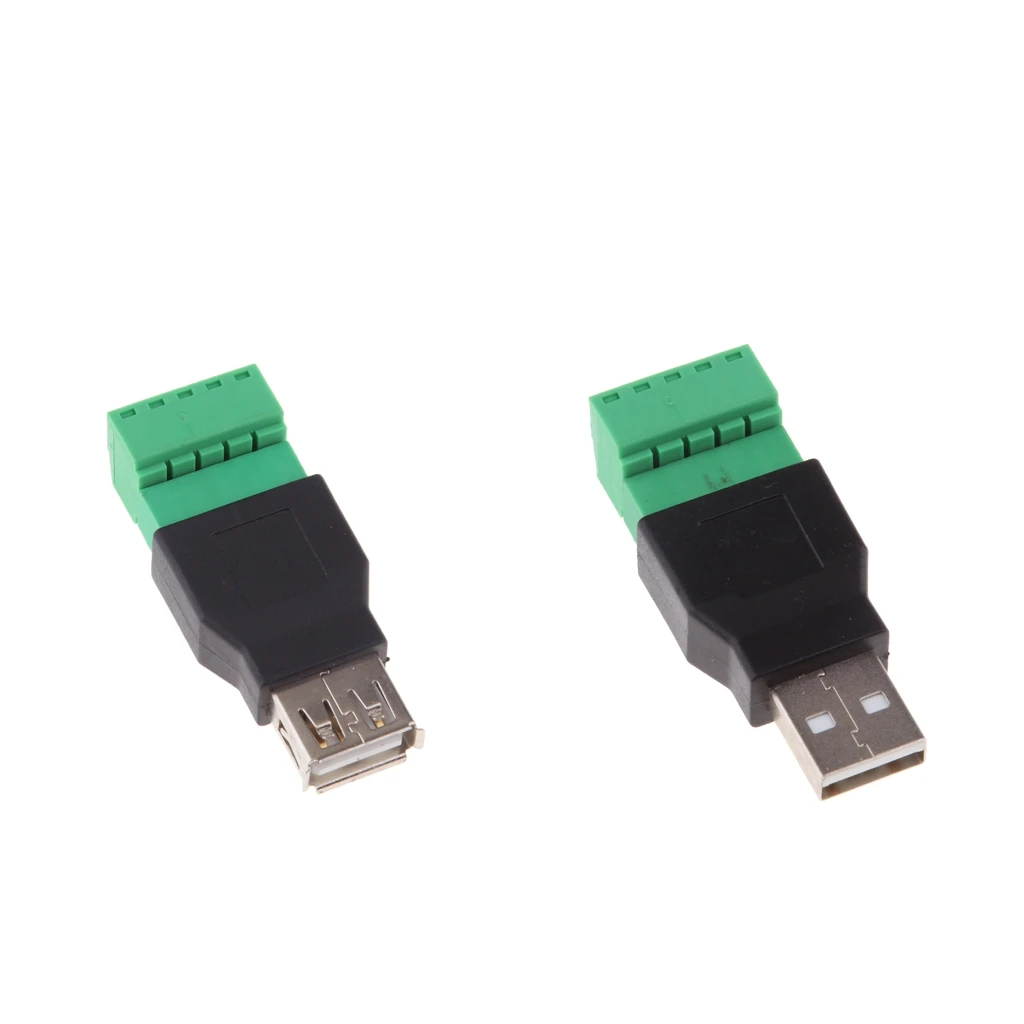 

1x USB папа-5 Pin + 1x USB мама-5 Pin винтовой щит клеммные адаптеры