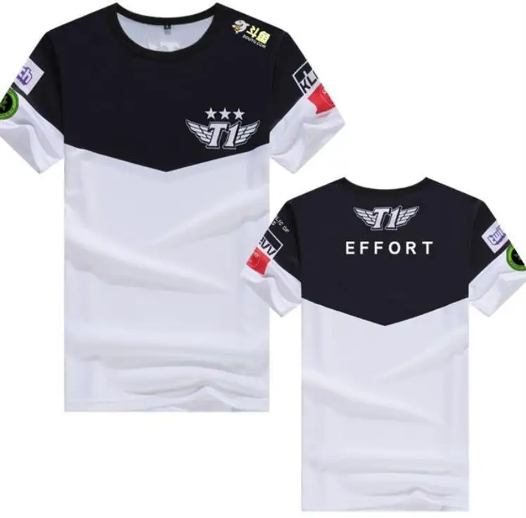 Faker bang SKT T1 футболка LCK Весенняя команда чемпионов Джерси SKT T1 Футболка мужская Faker Peanut Bang Wolf SKT 1 футболка футболки для игр