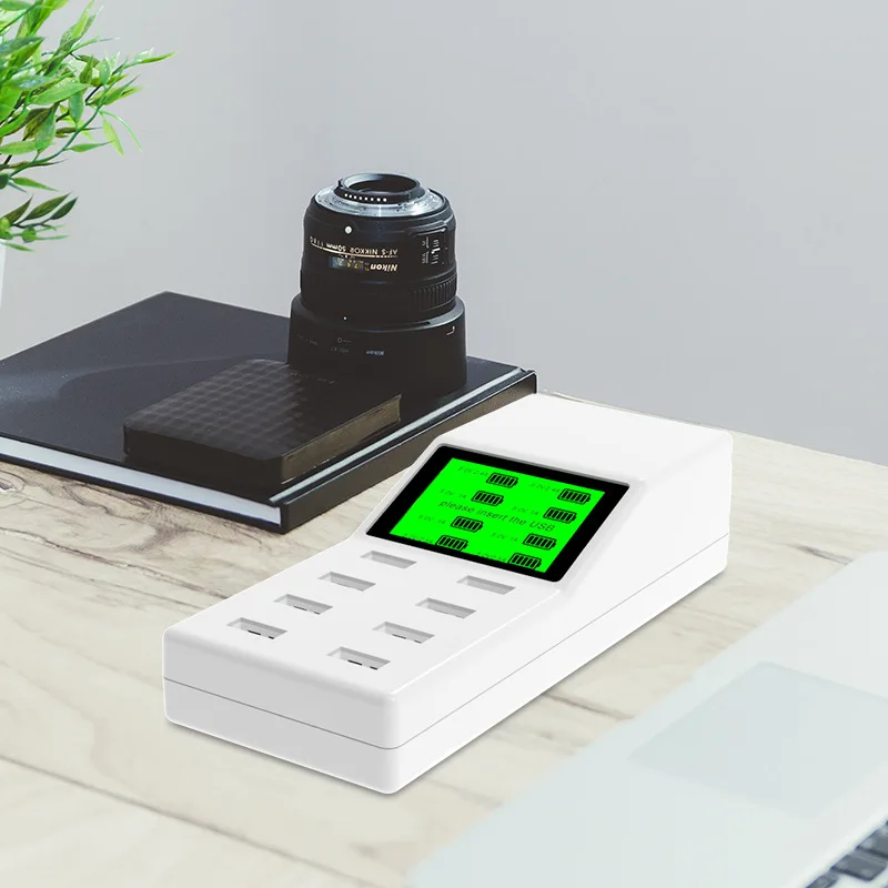 

40W 8A USB Charger 8-port USB Hub Charging Stations with LCD Display AS99