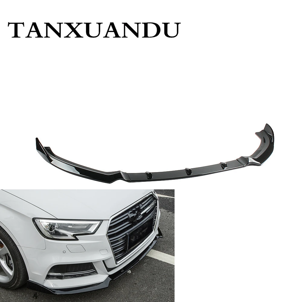 1026 роспись черный глянец 3 ступенчатый передний бампер спойлер днища крыло Спорт