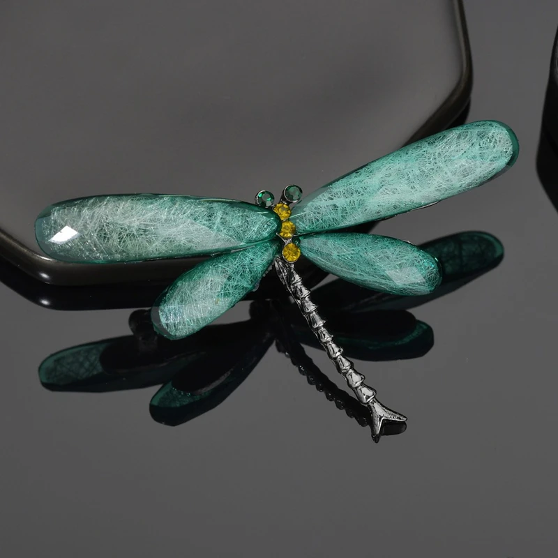 Модные броши из смолы в виде стрекозы для женщин 2019 Винтажная брошь насекомого с