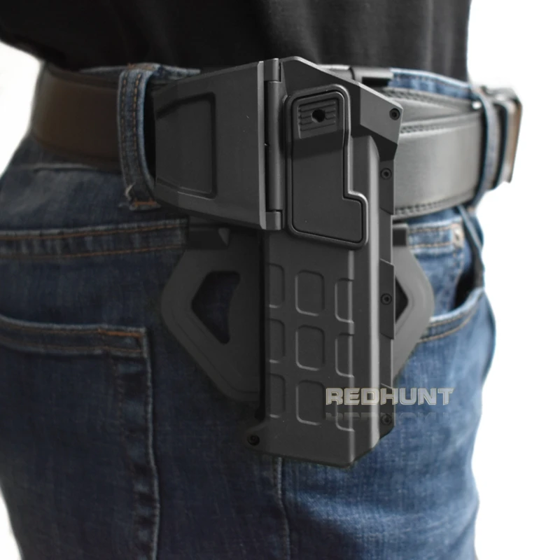 

2020 New Tactical Movable Pistol Holsters for 1911 with Flashlight or Laser Mounted Right Hand Waist Belt Gun Holster