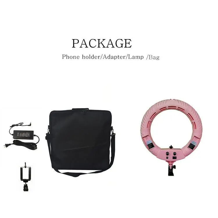 

Yidoblo FS-390II Pink Ring lamp LED Bio-color light Make-up Beauty nail tooth hair skin Ring light 192 LED Lights + handbag