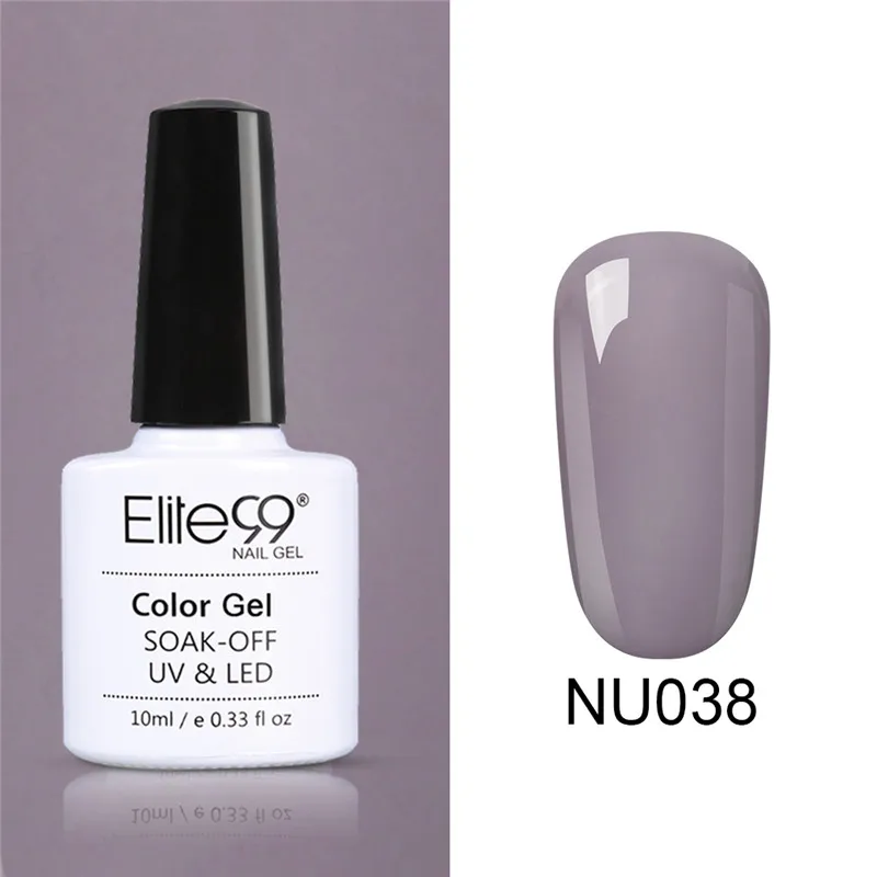 NU038 Elite99 Гель-лак для ногтей замачиваемый УФ-гель серого цвета гель лак Vernis Полупостоянный лак для нейл-арта гель-лаки - Цвет: NU038