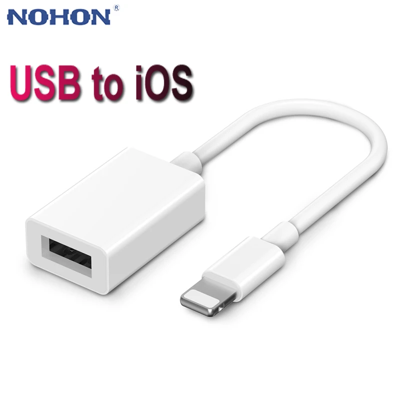 Переходник USB к Lightning для камеры преобразователь SD карты фото U диска OTG iPhone 11 Pro XS MAX