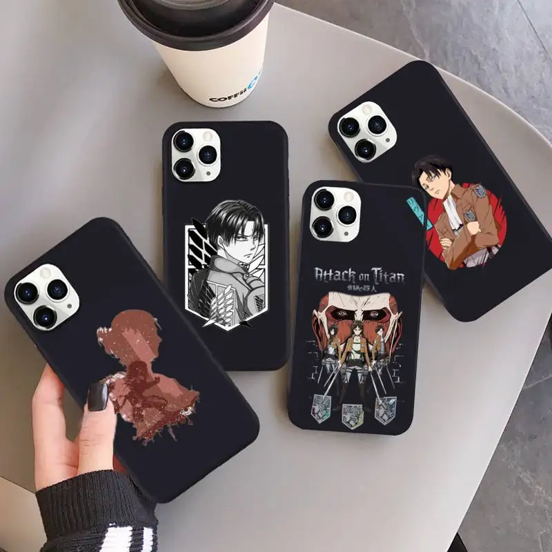 

attack on titan Phone Case for iPhone 13 12 11 mini pro XS MAX 8 7 6 6S Plus X SE 2020 XR