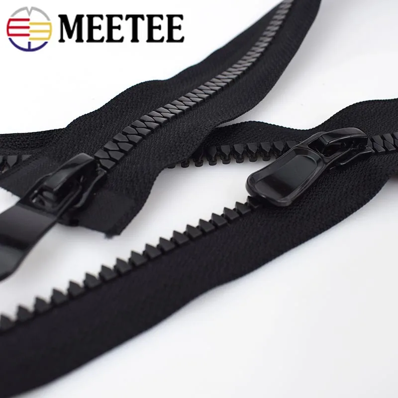 8 #15 # Экологичная молния с открытым концом для курток двойные слайдеры застежки