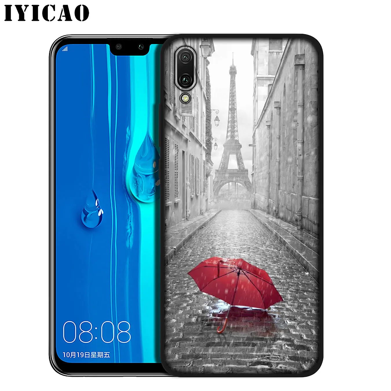 IYICAO France Paris Eiffel Tower Soft Silicone Phone Case for Huawei Mate 30 20 10 Pro Nova 5i 4 3 3i 2i 2 Lite Black Cover |