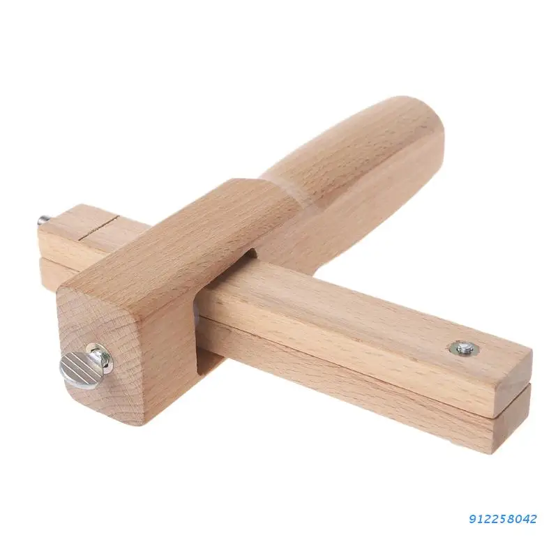 

New Wood Adjustable Strip Cutter Craft Tool Leather Hand Cutting Tools +5 Blades