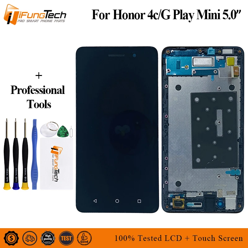 5 дюймовый сенсорный ЖК дисплей для Huawei Honor 4C CHM U01 / G Play|Экраны мобильных телефонов|