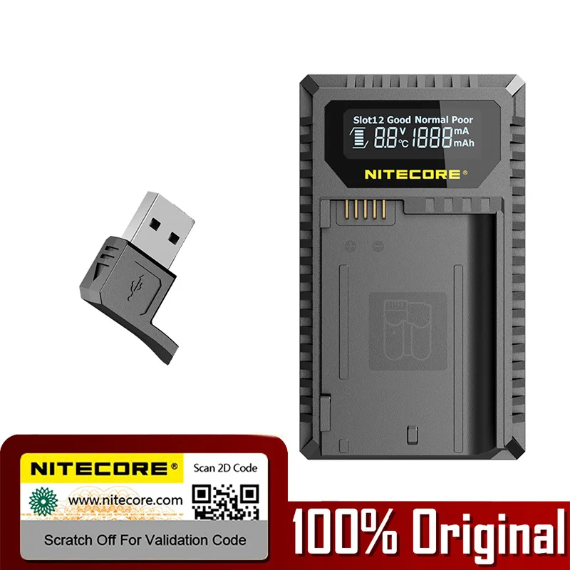 Новый Nitecore UNK2 Dual USB Зарядное устройство для Nikon EN-EL15 Батарея D500 D600 D610 D750 D800 D800E D810 D810A