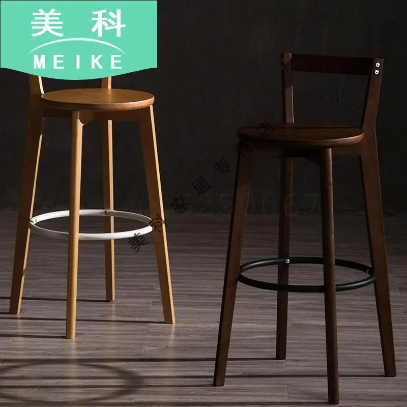 Новый твердый деревянный барный стул в китайском стиле высокий модный
