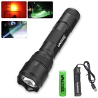 Перезаряжаемые XML Q5 красныйбелыйзеленый светодиодный светильник вспышки светильник фонарь лампа Охота светильник + 18650 + Зарядное устройство