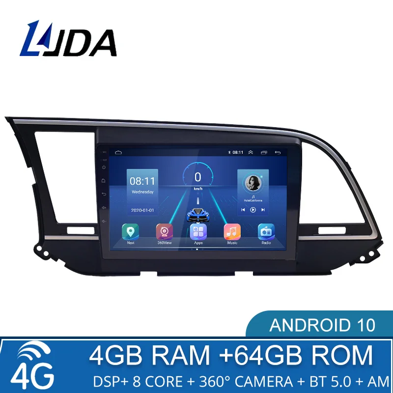 4 Гб + 64 DSP Android 10 автомобильный мультимедийный плеер для Hyundai Elantra 6 2015 2016 2017 2018 2 Din