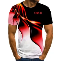 2021 new mens fashion 3d t shirt shrink proof ufo loose grab short sleeved tshirt dragon harajuku streetwear