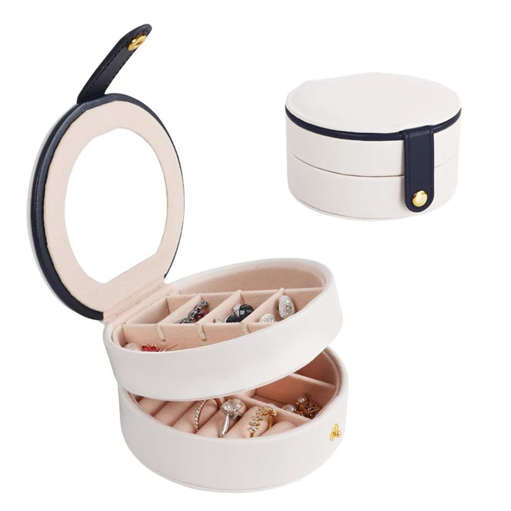 Новый роскошный портативный ящик для хранения ювелирных изделий кожаный