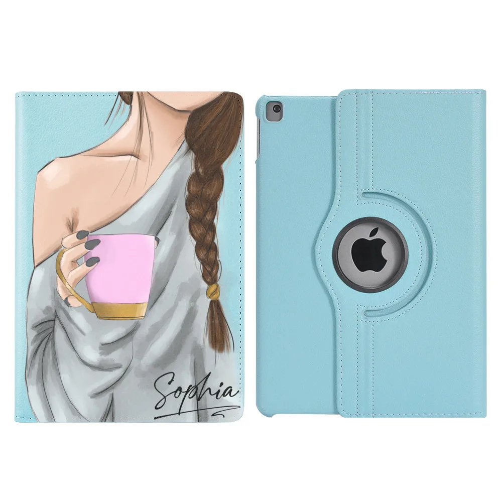 Custom Name Rotatable Tablet Stand for iPad 7th Generation Case 2019 Pro 11 Funda 2020 Air 2 6th 5th Pro 9.7 12.9 10.5 Mini 4 5 images - 6
