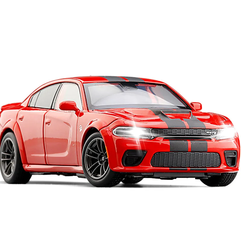 

1/32/36 Dodge Charger SRT Hellcat Simulation Metal Toy Vehicles Model Alloy Children Genuine License Collection Gift Car Kids