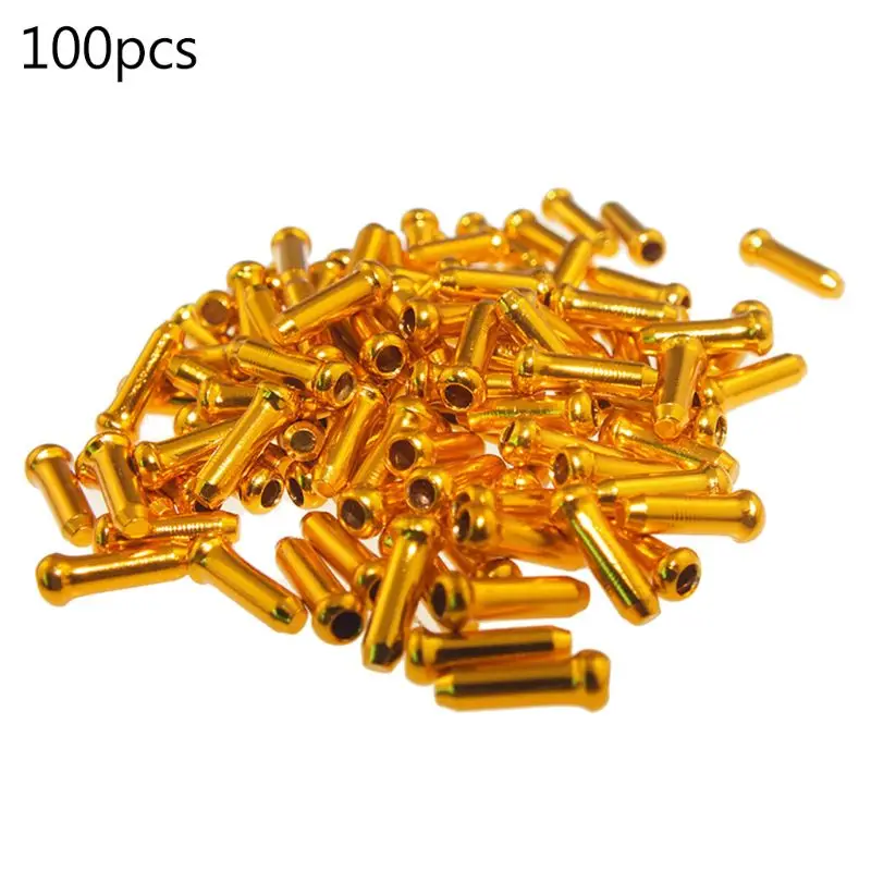 

100pcs Bicycle Brake Wire End Cap MTB Road Bike Brake Cable Cap End Tips Crimp