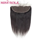 Miss Rola синтетический фронтальный 13x4 натуральный цвет Remy волосы перуанские человеческие волосы для наращивания