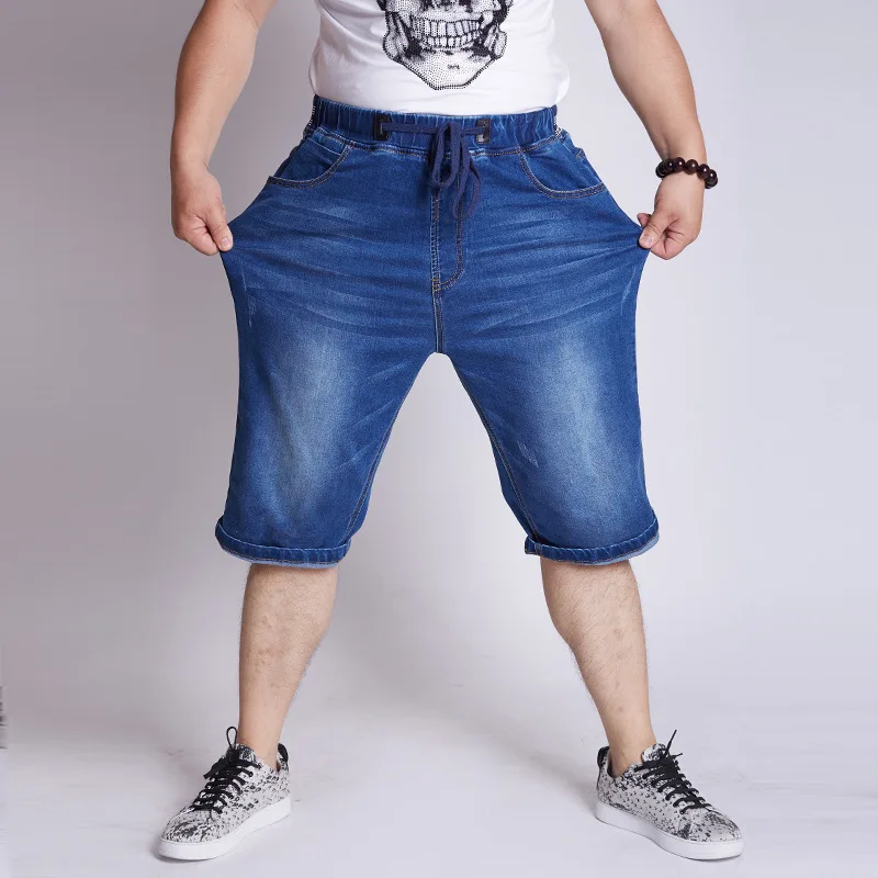Джинсовые шорты мужские джинсовые свободного кроя на лето размеры 42 44 46 7XL 2020 |