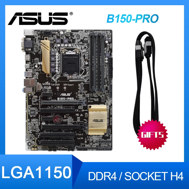 

ASUS B150-PRO LGA1151 Intel B150 PC Motherboard DDR4 ATX M.2 SATA III PCI-E 3.0 Desktop Motherboards Set
