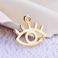 new creative real gold color plated brass eyes charms for diy necklace bracelet pendant jewelry making findings accessories