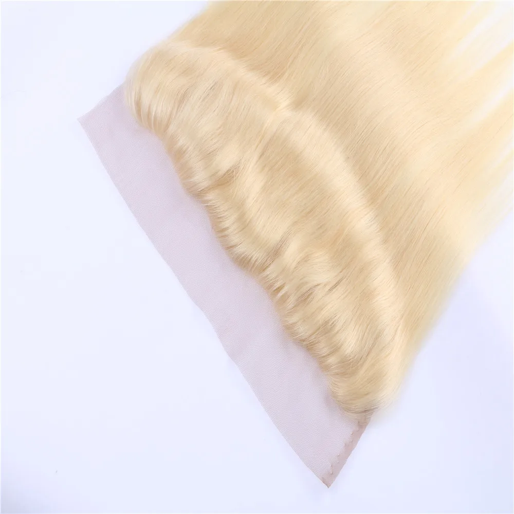 Hairpr 613 светлые кружева Фронтальная застежка уха до волнистые волосы перуанский